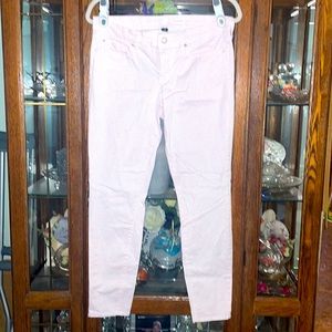Gap, white with pink dots, stretch, skinny